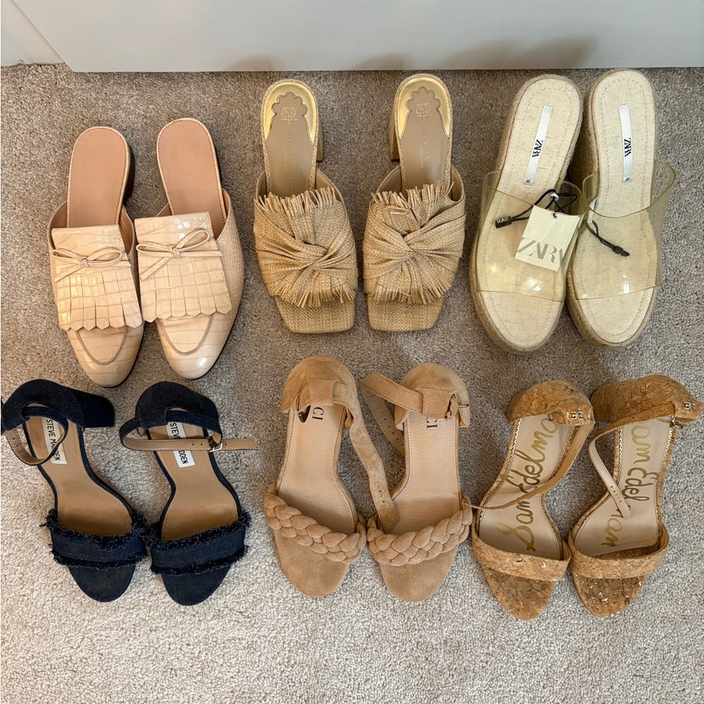Lot of 6 Sandals (Designer/Reseller)